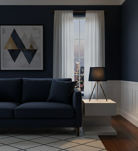 Stylish Blue Table Lamp