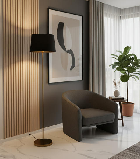 Classic Black Torchiere