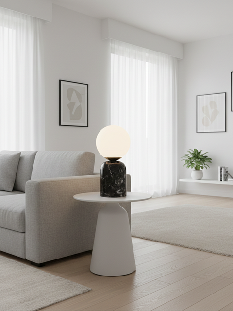 Black Marble Table Lamp