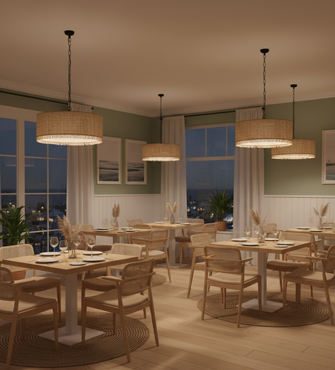 Coastal Beige Pendent Light Unit