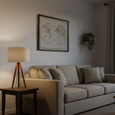 Modern Grey Tripod Table Lamp