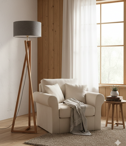Modern Grey Floor Lamp