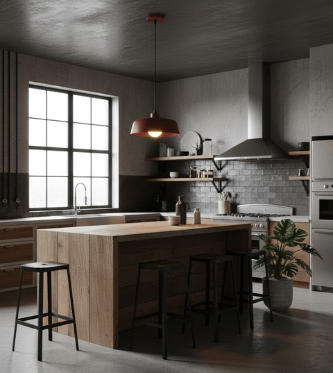 Modern Plate Shape Pendent