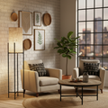 Burlap Shaded Floor Lamp