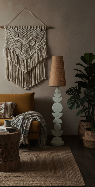 Artistic Wood Floor Lamp