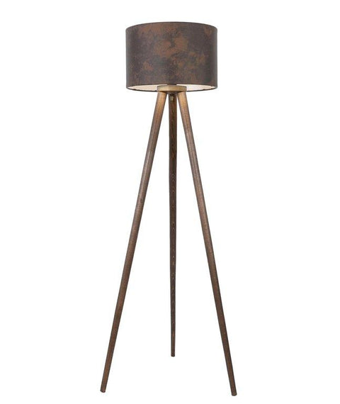 Modern Tripod Floor Lamp with Leather Shade