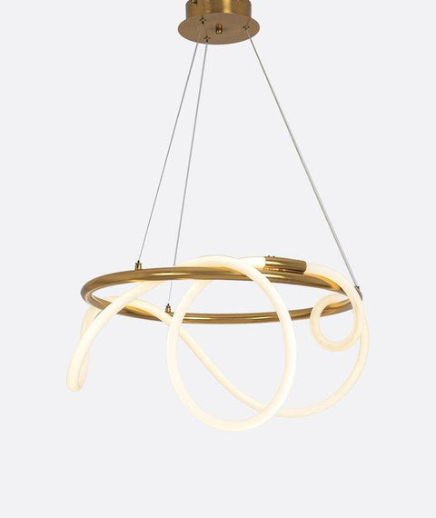 Modern Gold LED Ring Chandelier