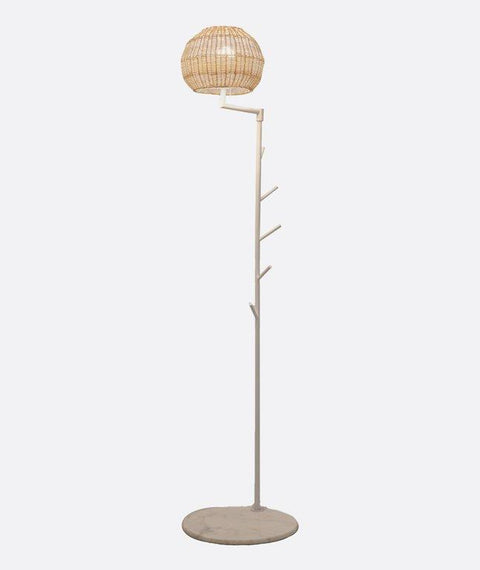 Boho Bamboo Hanger Floor Lamp
