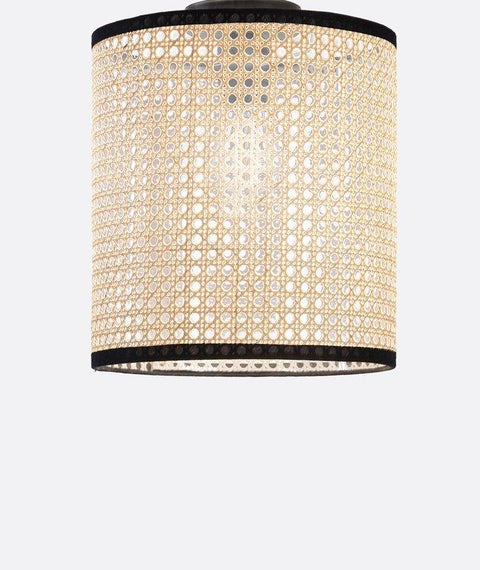 Boho Handcrafted Rattan Flush Mounted Ceiling