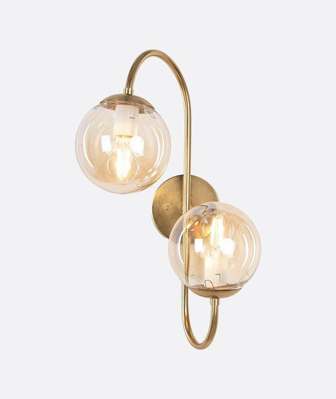 Unique Curved Golden Wall Light
