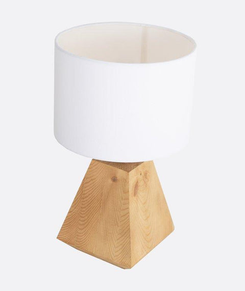 '-WH Scandinavian White Wood Table Lamp