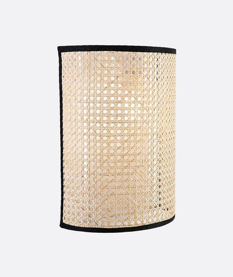Decorative Cylinder Rattan Wall Light