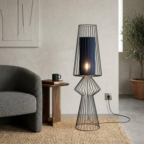 Minimalist Dark Blue Wires Floor Lamp