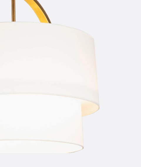 Elegant Gold & White Modern Pendant Ceiling