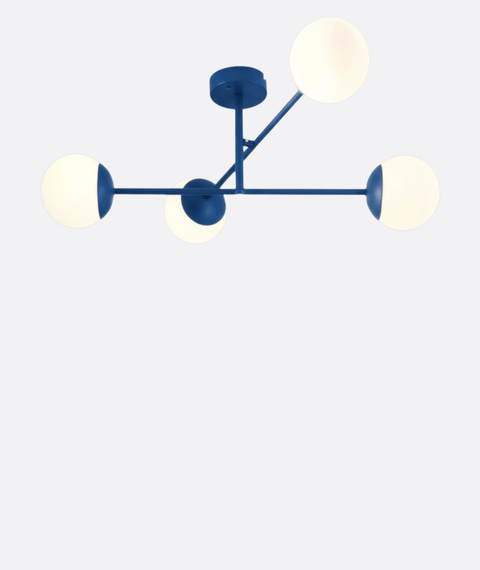 Modern Blue Branched Chandelier