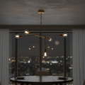 Modern Gold Branched Chandelier