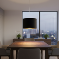 Elegant Black Pendant Lamp with Golden Interior