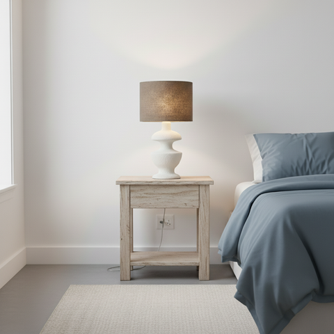 Pottery White Table Lamp