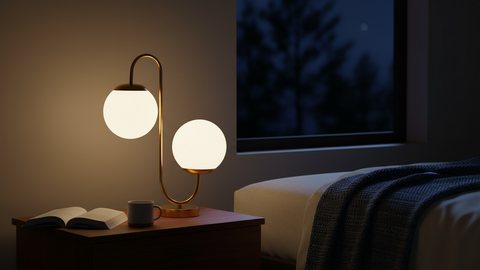 Modern Glass Globe Table Lamp