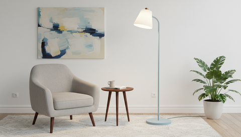 Minimalist Baby Blue Floor Lamp