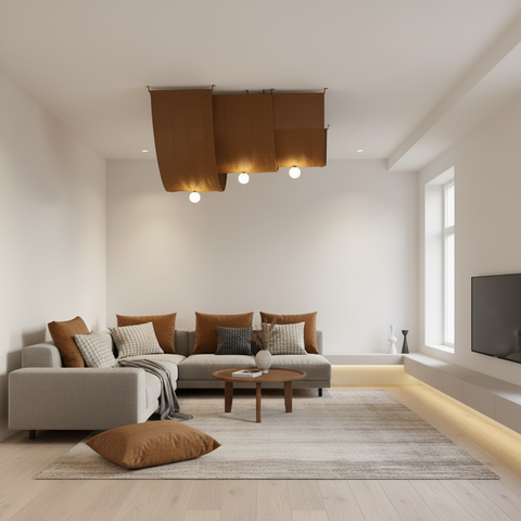 Elegant Fabric Curtain Pendant