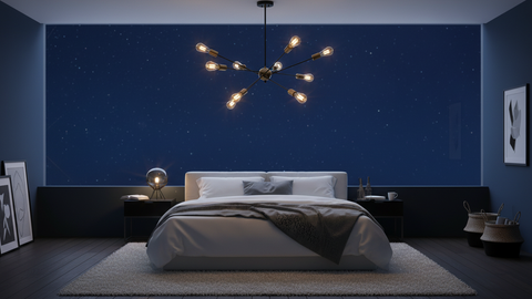 Modern Black Sputnik Chandelier
