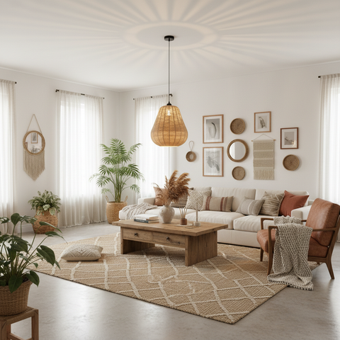 Camel Handmade Shaded Ceiling Pendant