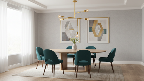 Modern Gold Branched Chandelier