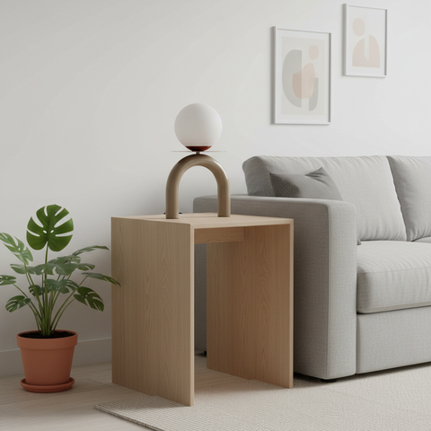 Stylish Greige Table Lamp