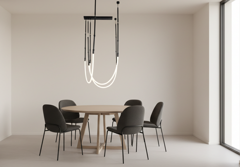 Contemporary Black LED Ceiling Lamp