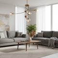 Modern Gold Branched Chandelier