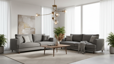 Modern Gold Branched Chandelier