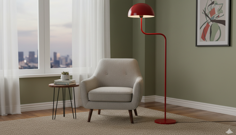 Playful Red Floor Lamp