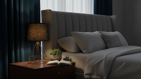 Geometric Black Shade Table Lamp