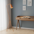 Modern Peach Tripod Floor Lamp