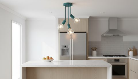 Minimalist Turquoise Ceiling Lamp