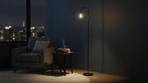 Industrial Black floor lamp