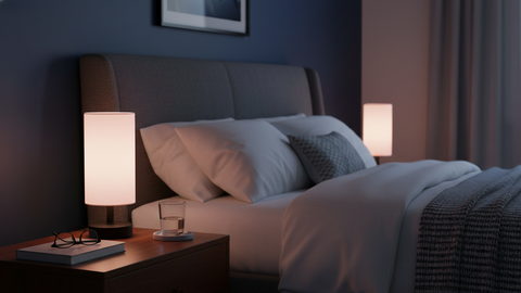 '-Pink Powder Cylinder Table Lamp