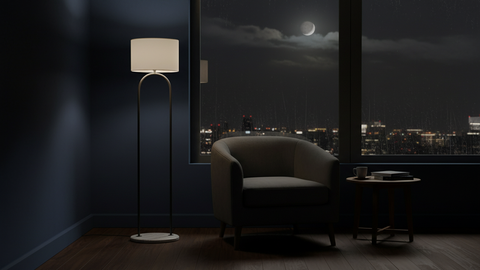 Minimalist White Stand Lamp