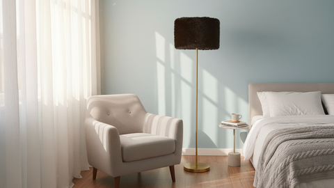 Stylish Gold & Black Torchiere