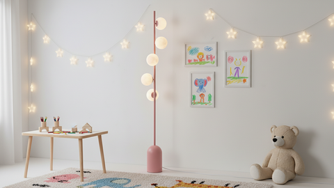 Modern Pink Powder Floor Lamp