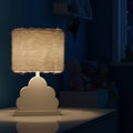 White Fur Table Lamp