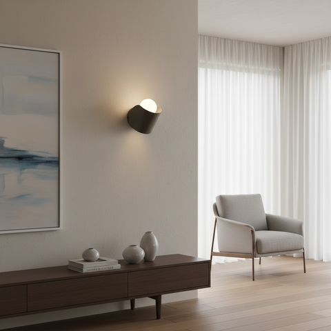 Minimalist Grey Wall Lamp