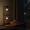 Modern Smoked Grey Glass Balls Table Lamp