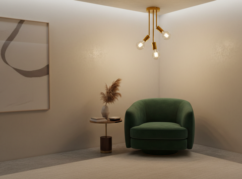 Minimalist Gold Ceiling Lamp