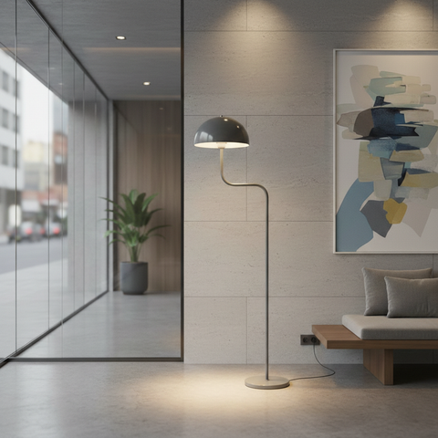 Playful Gray Floor Lamp