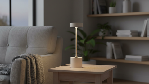 White Metal Table Lamp