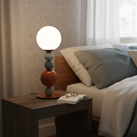 Metal Table Lamp with balls