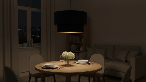 Contemporary Blue Shade Pendant Ceiling