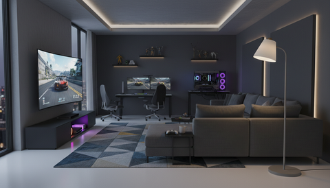 Minimalist Gray Floor Lamp